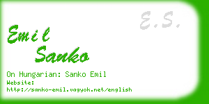 emil sanko business card